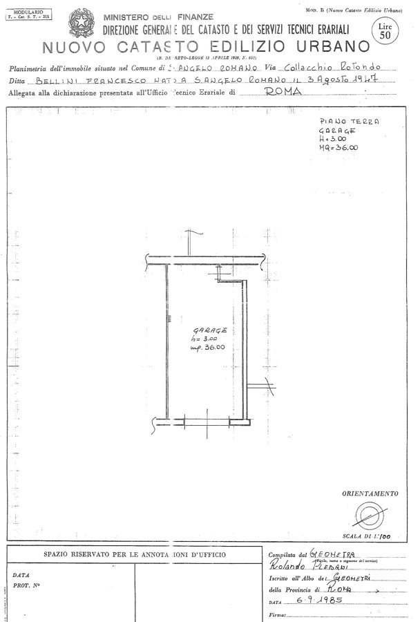 Planimetria garage Via Manara.jpg