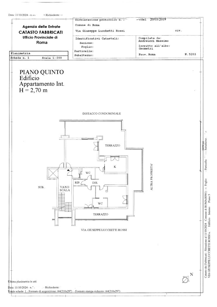 APPARTAMENTO 5° PIANO