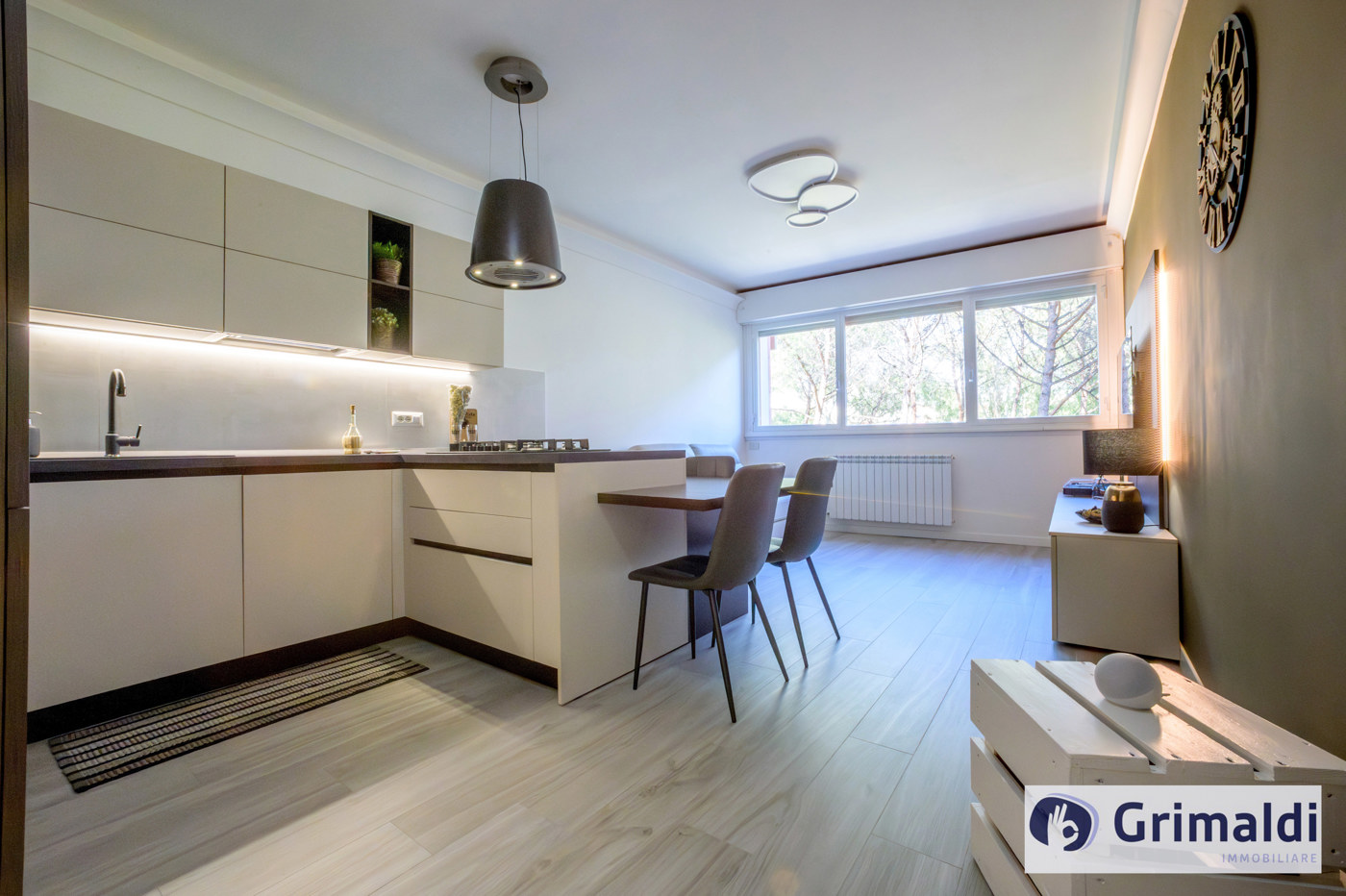 SALONE CON CUCINA A VISTA