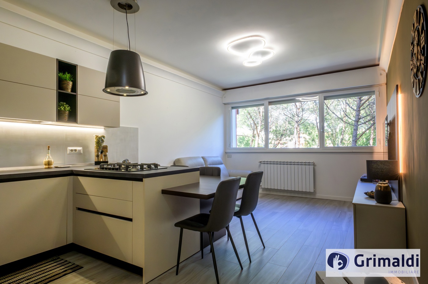 SALONE CON CUCINA A VISTA