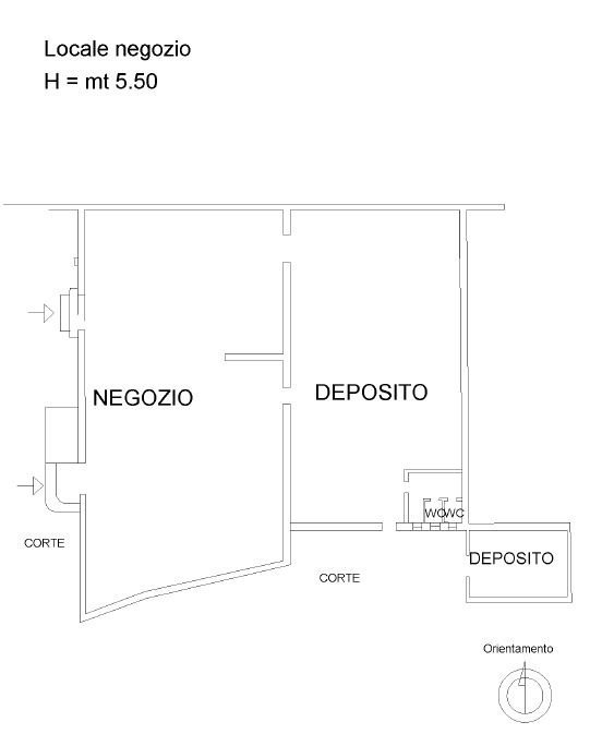Planimetria Negozio - Deposito