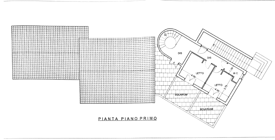 pianta piano primo corpo principale 